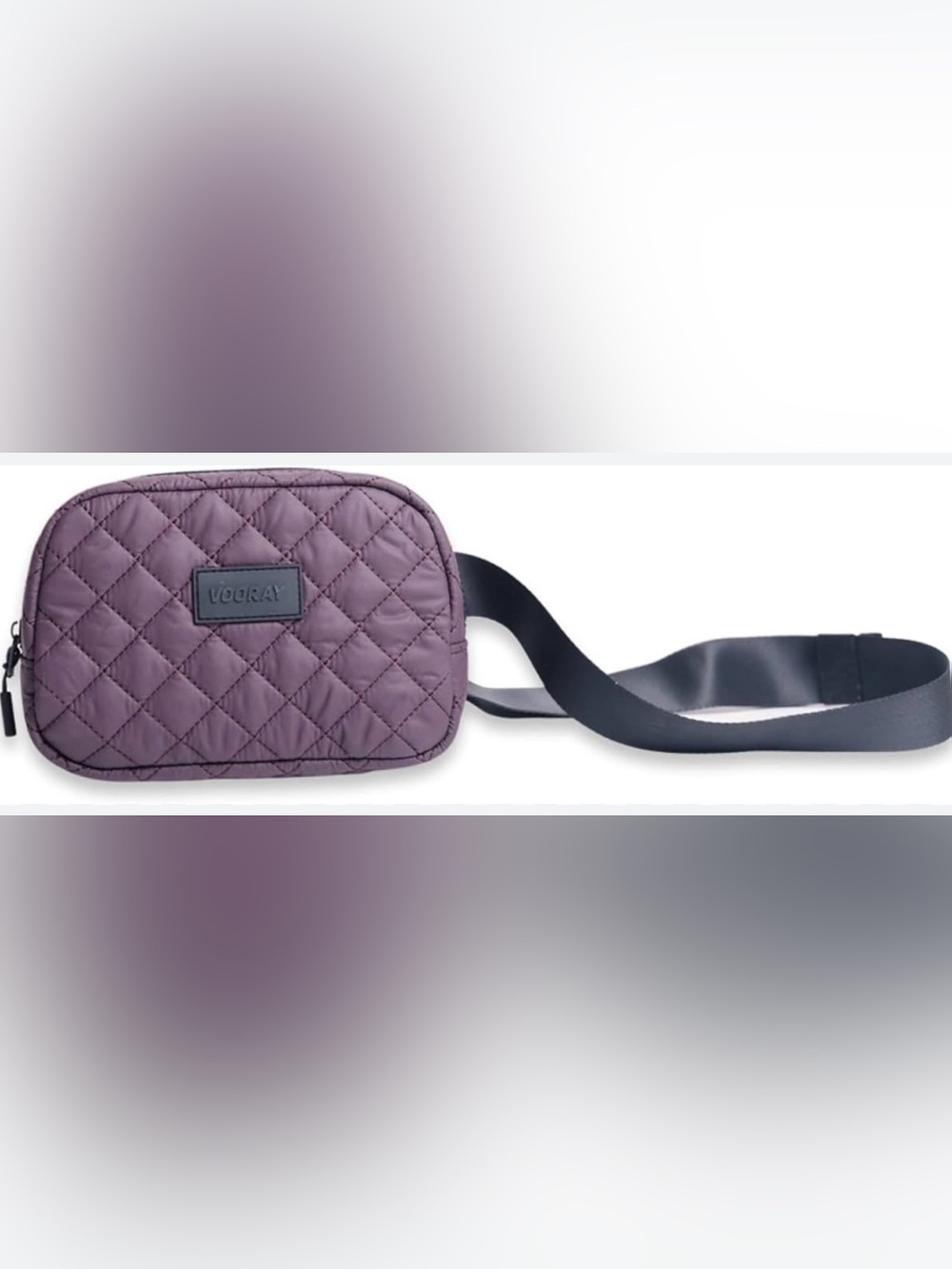 Vooray Quilted Quinn Belt Bag in Plum
